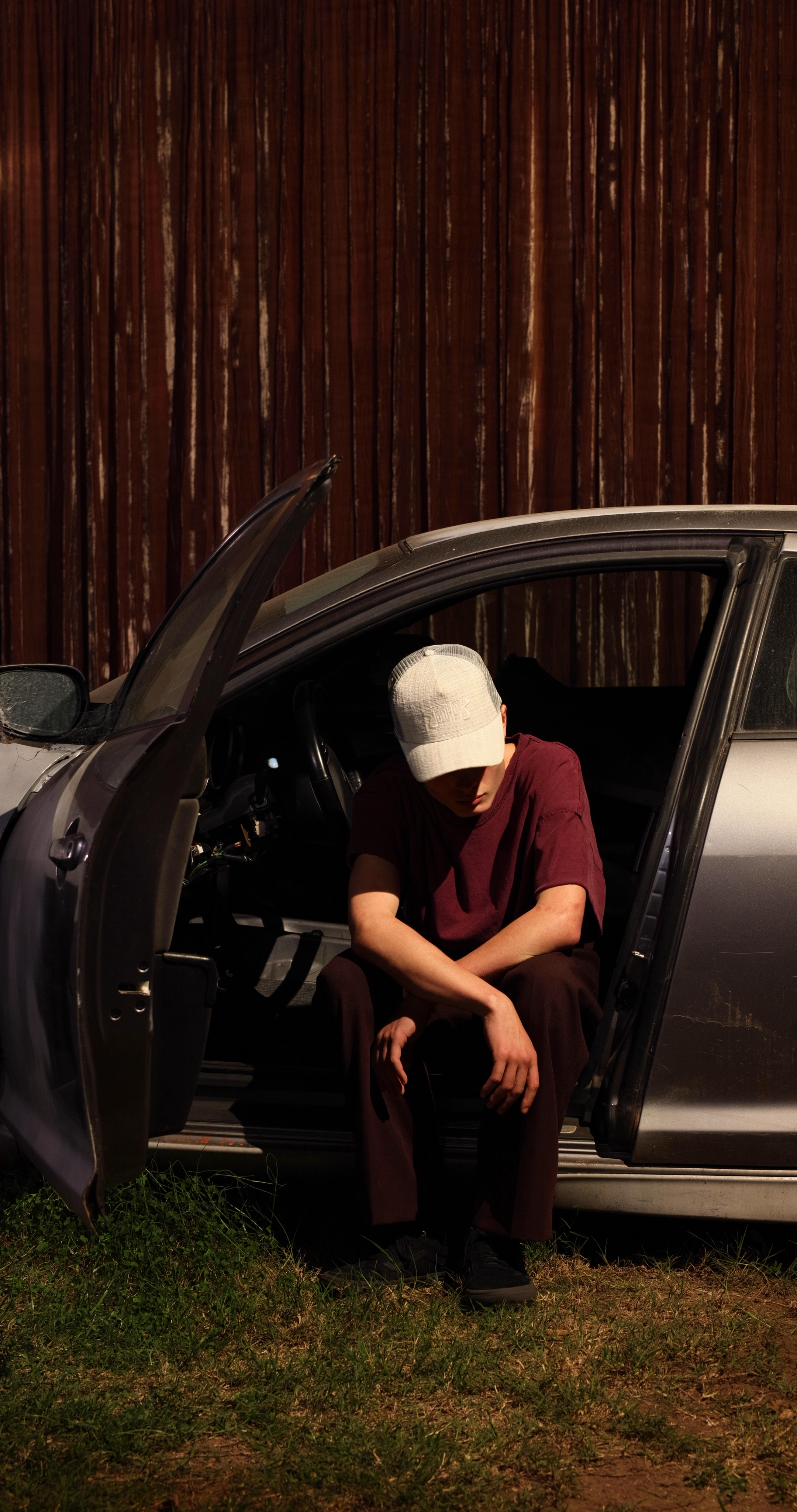 Dawn Grey Trucker Hat — side view