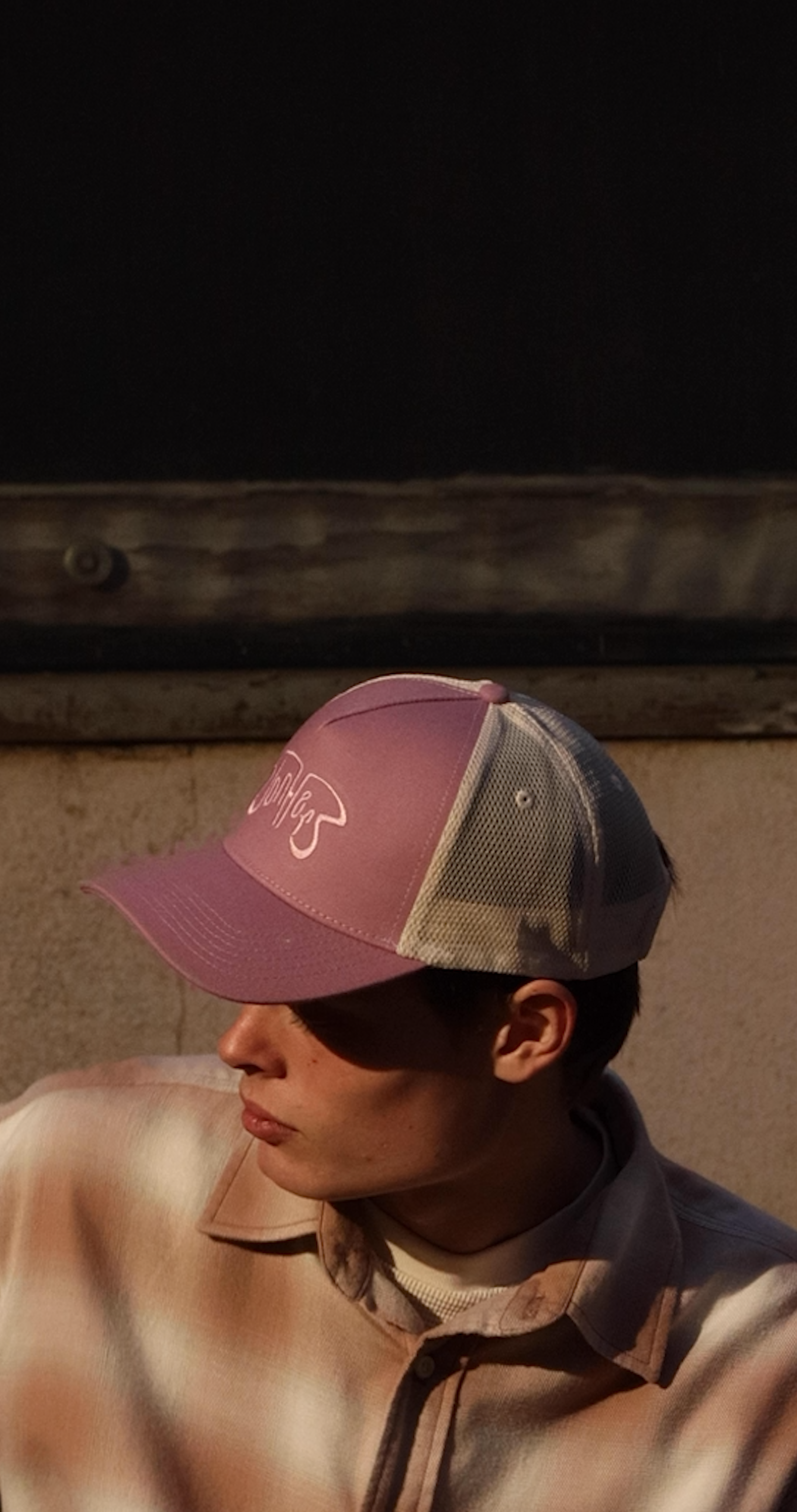 Purple Trucker Hat — side view