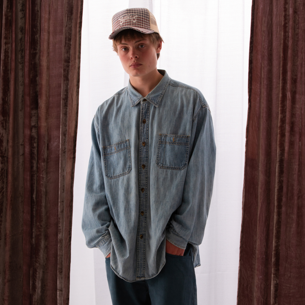 AMERICANA PLAID TRUCKER HAT